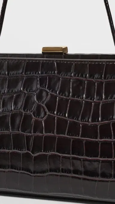 Loeffler Randall Zella Covered Frame Clutch Ebony One Size | Thumbnail 5 Loeffler Randall Zella Covered Frame Clutch Ebony One Size | Thumbnail 5