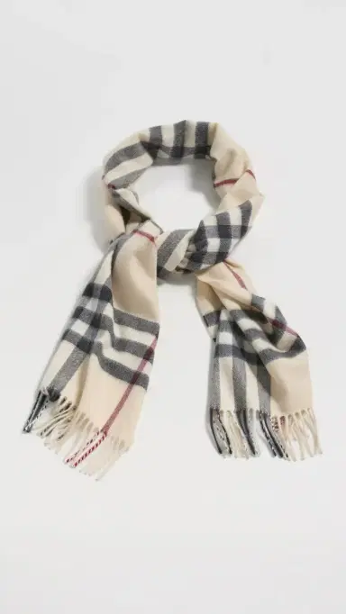 Burberry Check Cashmere Scarf Stone One Size | Thumbnail 2 Burberry Check Cashmere Scarf Stone One Size | Thumbnail 2