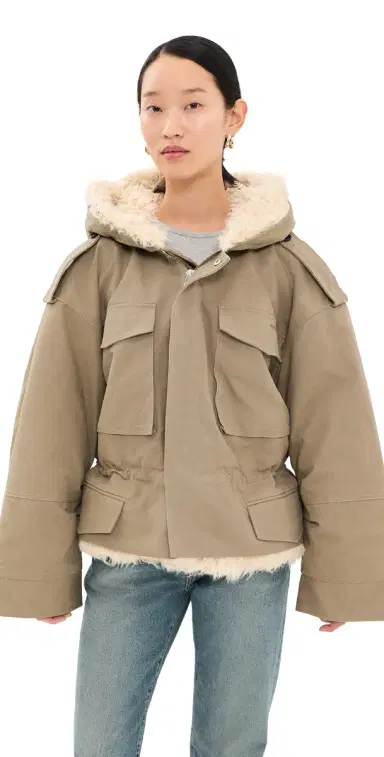 Marc Jacobs Cropped Cargo Parka Utility Khaki | Thumbnail 1 Marc Jacobs Cropped Cargo Parka Utility Khaki | Thumbnail 1