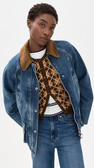 Barbour Denim Modern Beadnell Casual Jacket Mid Blue Denim/Classic | Thumbnail 2 Barbour Denim Modern Beadnell Casual Jacket Mid Blue Denim/Classic | Thumbnail 2