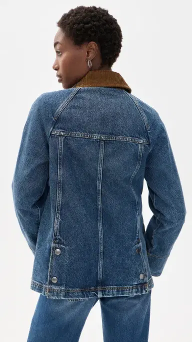Barbour Denim Modern Beadnell Casual Jacket Mid Blue Denim/Classic | Thumbnail 3 Barbour Denim Modern Beadnell Casual Jacket Mid Blue Denim/Classic | Thumbnail 3