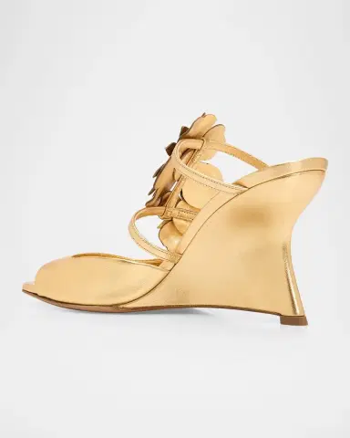 Zimmermann Belara 85MM Floral Leather Wedge Sandals | Thumbnail 2 Zimmermann Belara 85MM Floral Leather Wedge Sandals | Thumbnail 2