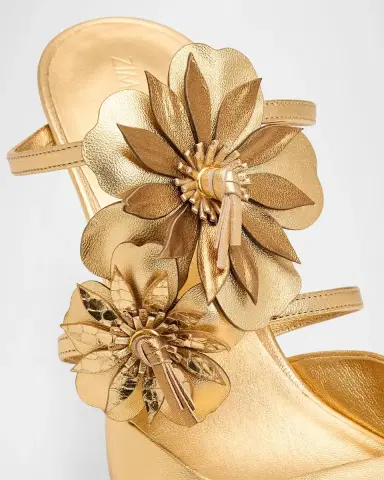 Zimmermann Belara 85MM Floral Leather Wedge Sandals | Thumbnail 3 Zimmermann Belara 85MM Floral Leather Wedge Sandals | Thumbnail 3