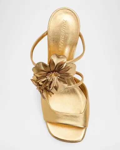 Zimmermann Belara 85MM Floral Leather Wedge Sandals | Thumbnail 4 Zimmermann Belara 85MM Floral Leather Wedge Sandals | Thumbnail 4