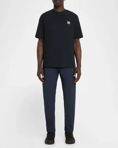 Stone Island Men's Cotton Compass Label Crewneck T-Shirt | Thumbnail 2 Stone Island Men's Cotton Compass Label Crewneck T-Shirt | Thumbnail 2