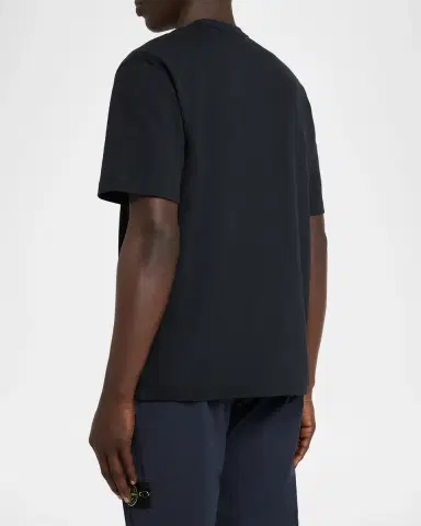 Stone Island Men's Cotton Compass Label Crewneck T-Shirt | Thumbnail 3 Stone Island Men's Cotton Compass Label Crewneck T-Shirt | Thumbnail 3