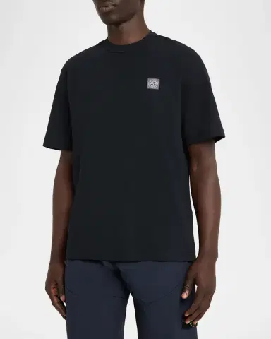 Stone Island Men's Cotton Compass Label Crewneck T-Shirt | Thumbnail 4 Stone Island Men's Cotton Compass Label Crewneck T-Shirt | Thumbnail 4