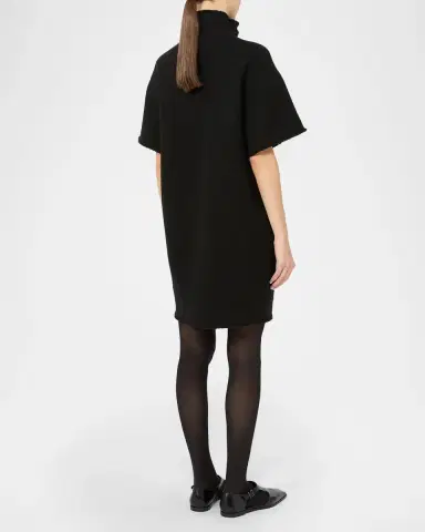 Max Mara Short-Sleeve Wool Zip Mini Dress | Thumbnail 3 Max Mara Short-Sleeve Wool Zip Mini Dress | Thumbnail 3