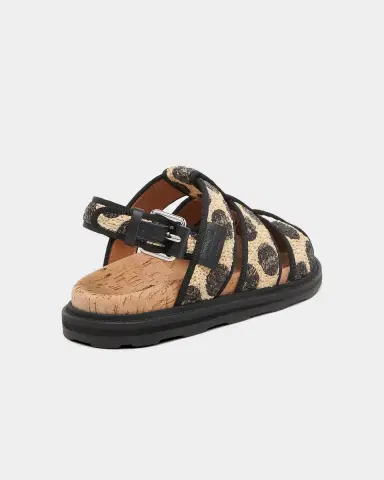 MOSCHINO Polka Dot Raffia Fisherman Sandals | Thumbnail 2 MOSCHINO Polka Dot Raffia Fisherman Sandals | Thumbnail 2