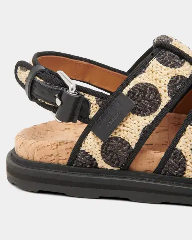 MOSCHINO Polka Dot Raffia Fisherman Sandals | Thumbnail 3 MOSCHINO Polka Dot Raffia Fisherman Sandals | Thumbnail 3