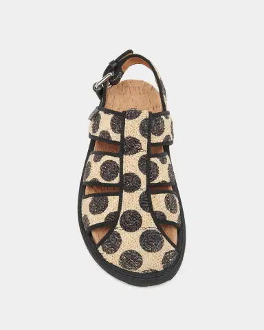 MOSCHINO Polka Dot Raffia Fisherman Sandals | Thumbnail 4 MOSCHINO Polka Dot Raffia Fisherman Sandals | Thumbnail 4
