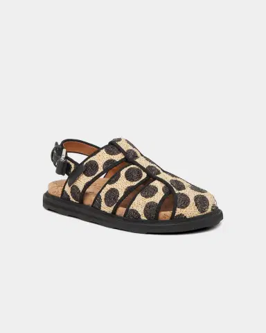 MOSCHINO Polka Dot Raffia Fisherman Sandals | Thumbnail 5 MOSCHINO Polka Dot Raffia Fisherman Sandals | Thumbnail 5