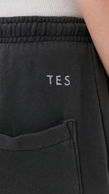 The Elder Statesman Daily Wide Leg Sweatpants Coal | Thumbnail 6 The Elder Statesman Daily Wide Leg Sweatpants Coal | Thumbnail 6