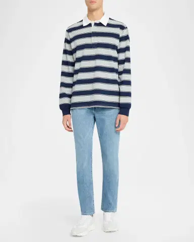 Joe's Jeans Men's Cotton Stripe Rugby Shirt | Thumbnail 2 Joe's Jeans Men's Cotton Stripe Rugby Shirt | Thumbnail 2