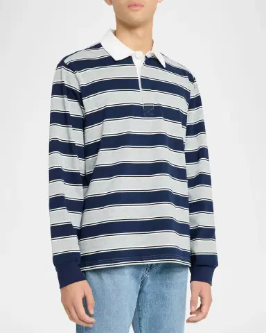 Joe's Jeans Men's Cotton Stripe Rugby Shirt | Thumbnail 4 Joe's Jeans Men's Cotton Stripe Rugby Shirt | Thumbnail 4