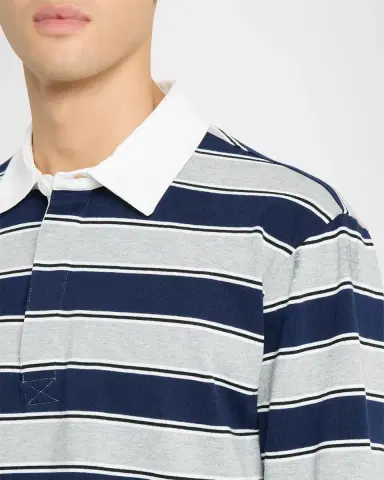 Joe's Jeans Men's Cotton Stripe Rugby Shirt | Thumbnail 5 Joe's Jeans Men's Cotton Stripe Rugby Shirt | Thumbnail 5