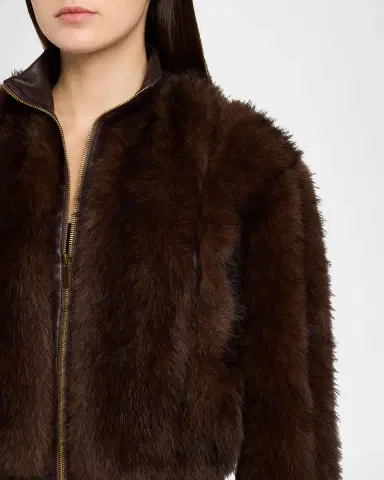 Zimmermann Valiant Faux Fur Bomber Jacket | Thumbnail 5 Zimmermann Valiant Faux Fur Bomber Jacket | Thumbnail 5