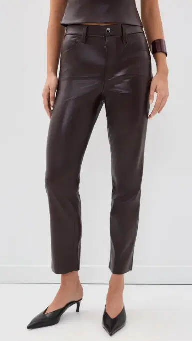 Joe's Jeans The Lyra Slim Ankle Vegan Leather Pants Cabernet | Thumbnail 2 Joe's Jeans The Lyra Slim Ankle Vegan Leather Pants Cabernet | Thumbnail 2