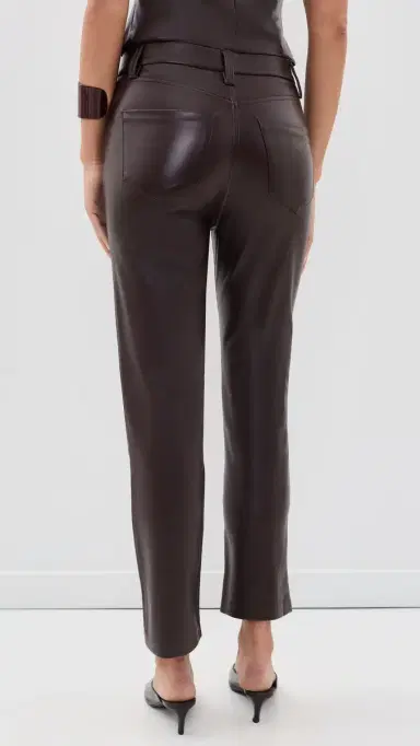 Joe's Jeans The Lyra Slim Ankle Vegan Leather Pants Cabernet | Thumbnail 3 Joe's Jeans The Lyra Slim Ankle Vegan Leather Pants Cabernet | Thumbnail 3