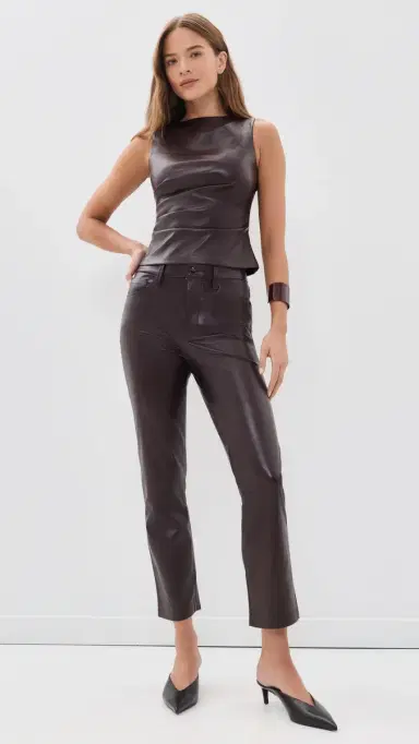 Joe's Jeans The Lyra Slim Ankle Vegan Leather Pants Cabernet | Thumbnail 5 Joe's Jeans The Lyra Slim Ankle Vegan Leather Pants Cabernet | Thumbnail 5