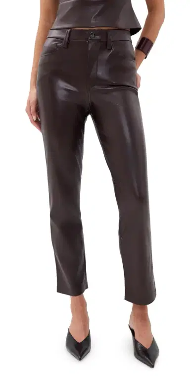 Joe's Jeans The Lyra Slim Ankle Vegan Leather Pants Cabernet | Thumbnail 1 Joe's Jeans The Lyra Slim Ankle Vegan Leather Pants Cabernet | Thumbnail 1