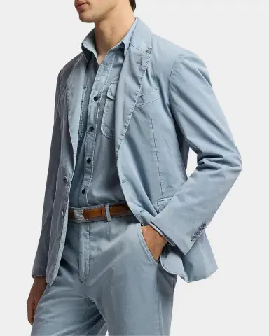 Ralph Lauren Purple Label Men's Kent Linen-Silk Suit Jacket | Thumbnail 7 Ralph Lauren Purple Label Men's Kent Linen-Silk Suit Jacket | Thumbnail 7