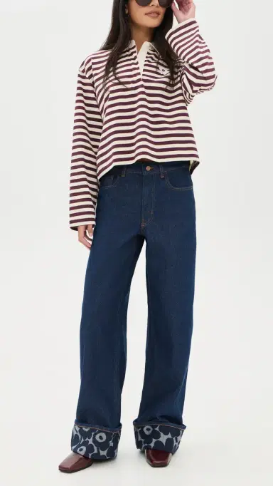 Marimekko Maridenim Loose Mini Unikko Jeans | Thumbnail 2 Marimekko Maridenim Loose Mini Unikko Jeans | Thumbnail 2