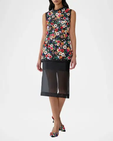 Carolina Herrera Silk Knee Length Skirt | Thumbnail 2 Carolina Herrera Silk Knee Length Skirt | Thumbnail 2