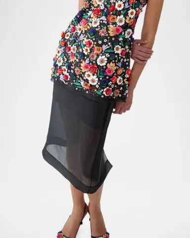 Carolina Herrera Silk Knee Length Skirt | Thumbnail 4 Carolina Herrera Silk Knee Length Skirt | Thumbnail 4