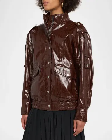 3.1 Phillip Lim Textured Faux Leather Jacket | Thumbnail 4 3.1 Phillip Lim Textured Faux Leather Jacket | Thumbnail 4