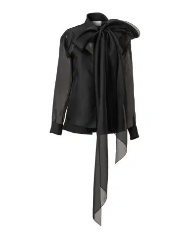 Carolina Herrera Bow Button-Front Silk Shirt | Thumbnail 1 Carolina Herrera Bow Button-Front Silk Shirt | Thumbnail 1