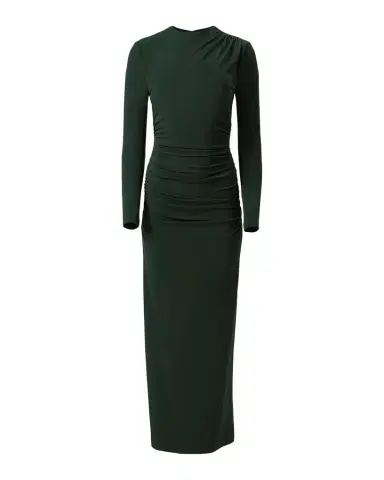 Carolina Herrera Ruched Long-Sleeve Maxi Dress | Thumbnail 1 Carolina Herrera Ruched Long-Sleeve Maxi Dress | Thumbnail 1