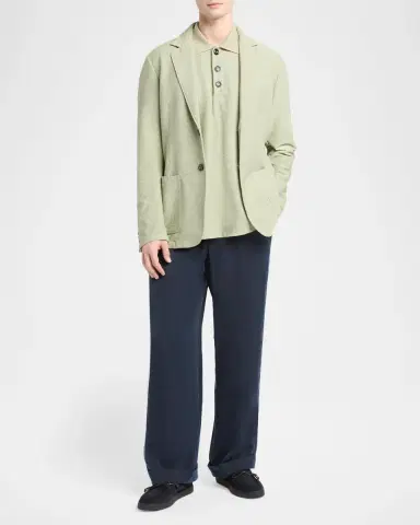 Giorgio Armani Men's Pleated-Front Virgin Wool Pants | Thumbnail 2 Giorgio Armani Men's Pleated-Front Virgin Wool Pants | Thumbnail 2