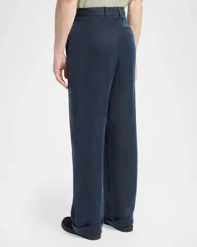 Giorgio Armani Men's Pleated-Front Virgin Wool Pants | Thumbnail 3 Giorgio Armani Men's Pleated-Front Virgin Wool Pants | Thumbnail 3