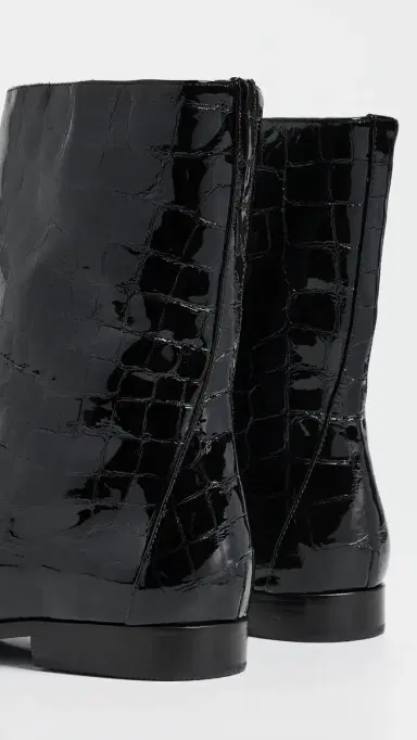 Black Suede Studio Aries Booties BLACK CROC PATENT LEATHER | Thumbnail 4 Black Suede Studio Aries Booties BLACK CROC PATENT LEATHER | Thumbnail 4