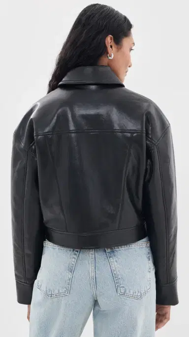Anine Bing Assan Jacket Black Recycled eather | Thumbnail 3 Anine Bing Assan Jacket Black Recycled eather | Thumbnail 3