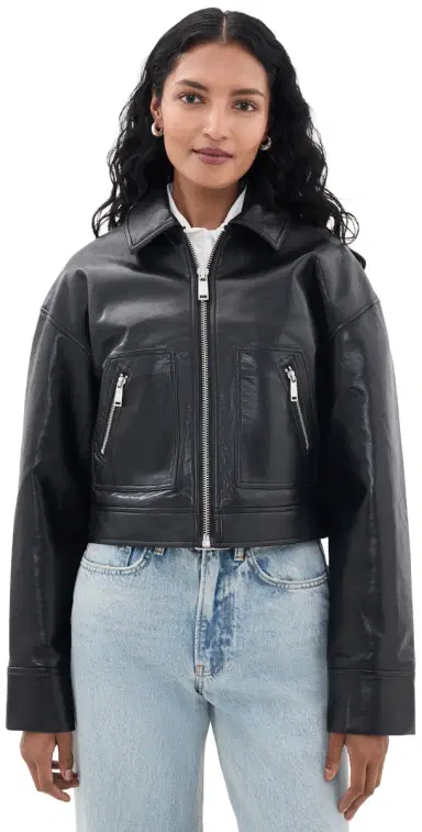 Anine Bing Assan Jacket Black Recycled eather | Thumbnail 1 Anine Bing Assan Jacket Black Recycled eather | Thumbnail 1