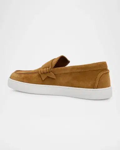 Christian Louboutin Men's The Harold I Flat Leather Red-Sole Boat Shoes | Thumbnail 2 Christian Louboutin Men's The Harold I Flat Leather Red-Sole Boat Shoes | Thumbnail 2