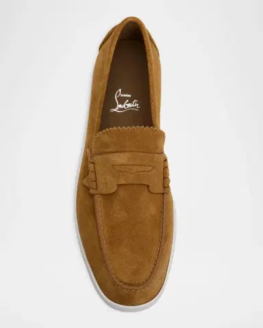 Christian Louboutin Men's The Harold I Flat Leather Red-Sole Boat Shoes | Thumbnail 4 Christian Louboutin Men's The Harold I Flat Leather Red-Sole Boat Shoes | Thumbnail 4