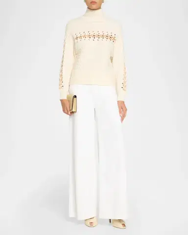 Ramy Brook Nina Wool Threaded-Knit Sweater | Thumbnail 2 Ramy Brook Nina Wool Threaded-Knit Sweater | Thumbnail 2