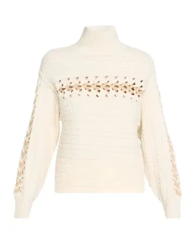 Ramy Brook Nina Wool Threaded-Knit Sweater | Thumbnail 1 Ramy Brook Nina Wool Threaded-Knit Sweater | Thumbnail 1