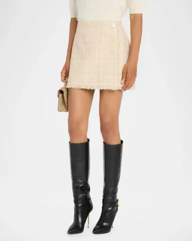 Ramy Brook Tweed Wrap Mini Skirt | Thumbnail 4 Ramy Brook Tweed Wrap Mini Skirt | Thumbnail 4