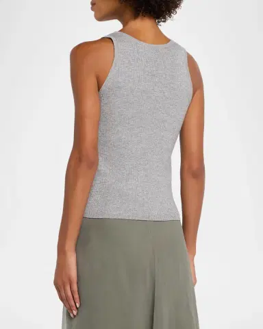 Brunello Cucinelli Sparkle Rib Knit Tank Top | Thumbnail 3 Brunello Cucinelli Sparkle Rib Knit Tank Top | Thumbnail 3