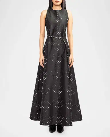 LOVEBIRDS Bennet Diamond-Patterned A-Line Maxi Dress | Thumbnail 2 LOVEBIRDS Bennet Diamond-Patterned A-Line Maxi Dress | Thumbnail 2