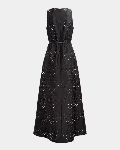 LOVEBIRDS Bennet Diamond-Patterned A-Line Maxi Dress | Thumbnail 4 LOVEBIRDS Bennet Diamond-Patterned A-Line Maxi Dress | Thumbnail 4