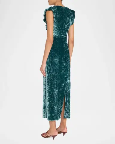 Ulla Johnson Astra Velvet V-Neck Dress | Thumbnail 3 Ulla Johnson Astra Velvet V-Neck Dress | Thumbnail 3