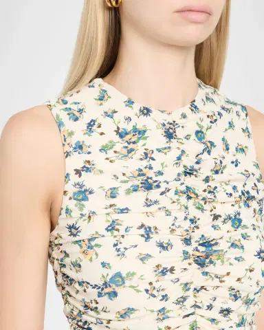Ulla Johnson Elora Ruched Floral Jersey Midi Dress | Thumbnail 5 Ulla Johnson Elora Ruched Floral Jersey Midi Dress | Thumbnail 5