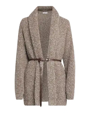 Brunello Cucinelli Micro Paillette Wool Knit Shawl-Collar Cardigan | Thumbnail 1 Brunello Cucinelli Micro Paillette Wool Knit Shawl-Collar Cardigan | Thumbnail 1