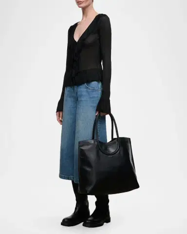 Staud Maude Leather Tote Bag | Thumbnail 5 Staud Maude Leather Tote Bag | Thumbnail 5