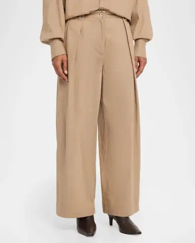 Brunello Cucinelli Sparkle Twill Wide-Leg Pants | Thumbnail 4 Brunello Cucinelli Sparkle Twill Wide-Leg Pants | Thumbnail 4